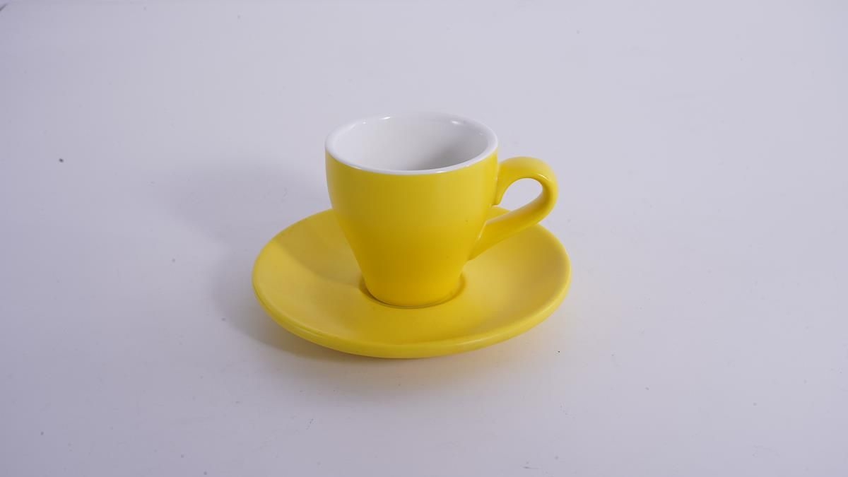 Кофейная пара Barista (Бариста) 80 мл,желтый-матовый цвет, P.L.