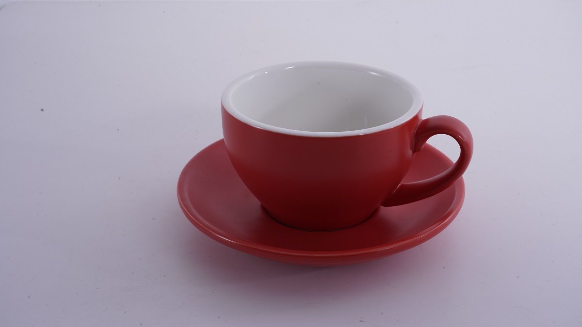 Кофейно-чайная пара Barista (Бариста) 200 мл,красный-матовый цвет, P.L.