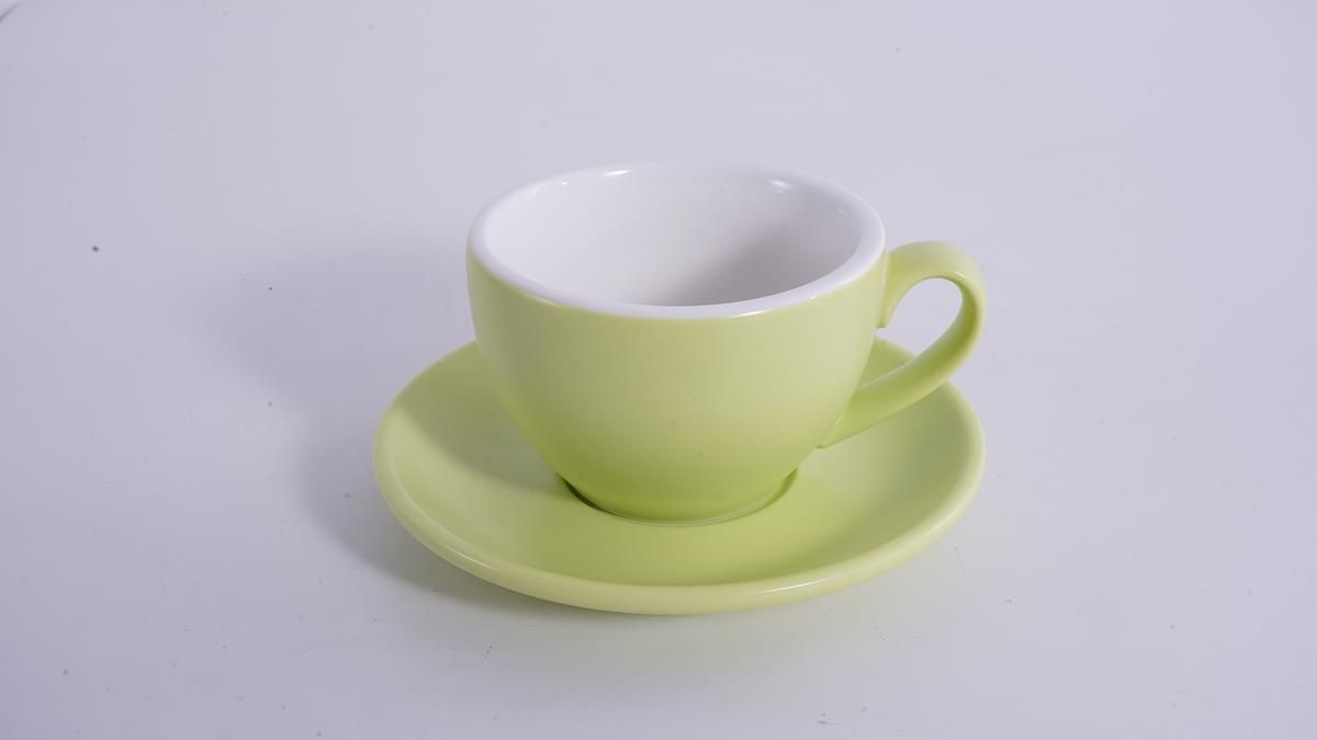 Кофейно-чайная пара Barista (Бариста) 200 мл,матовый цвет зеленого плода, P.L.