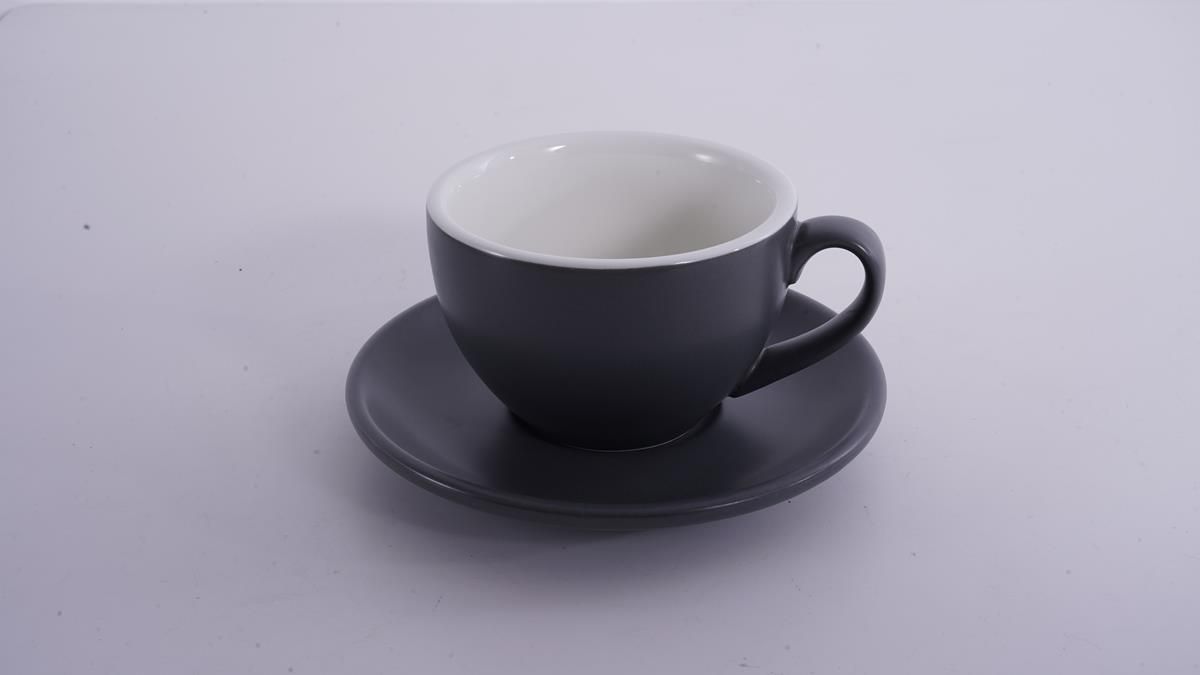 Кофейно-чайная пара Barista (Бариста) 200 мл,серый-матовый цвет, P.L.