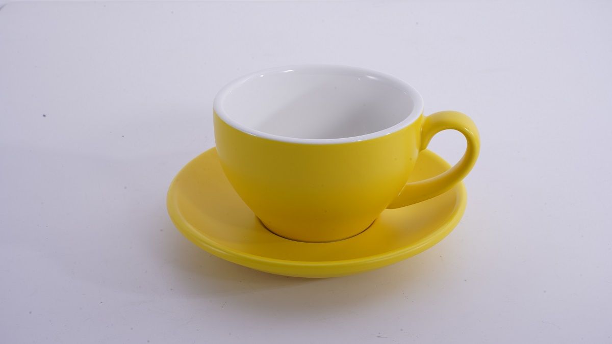 Кофейно-чайная пара Barista (Бариста) 250 мл,желтый-матовый цвет, P.L.