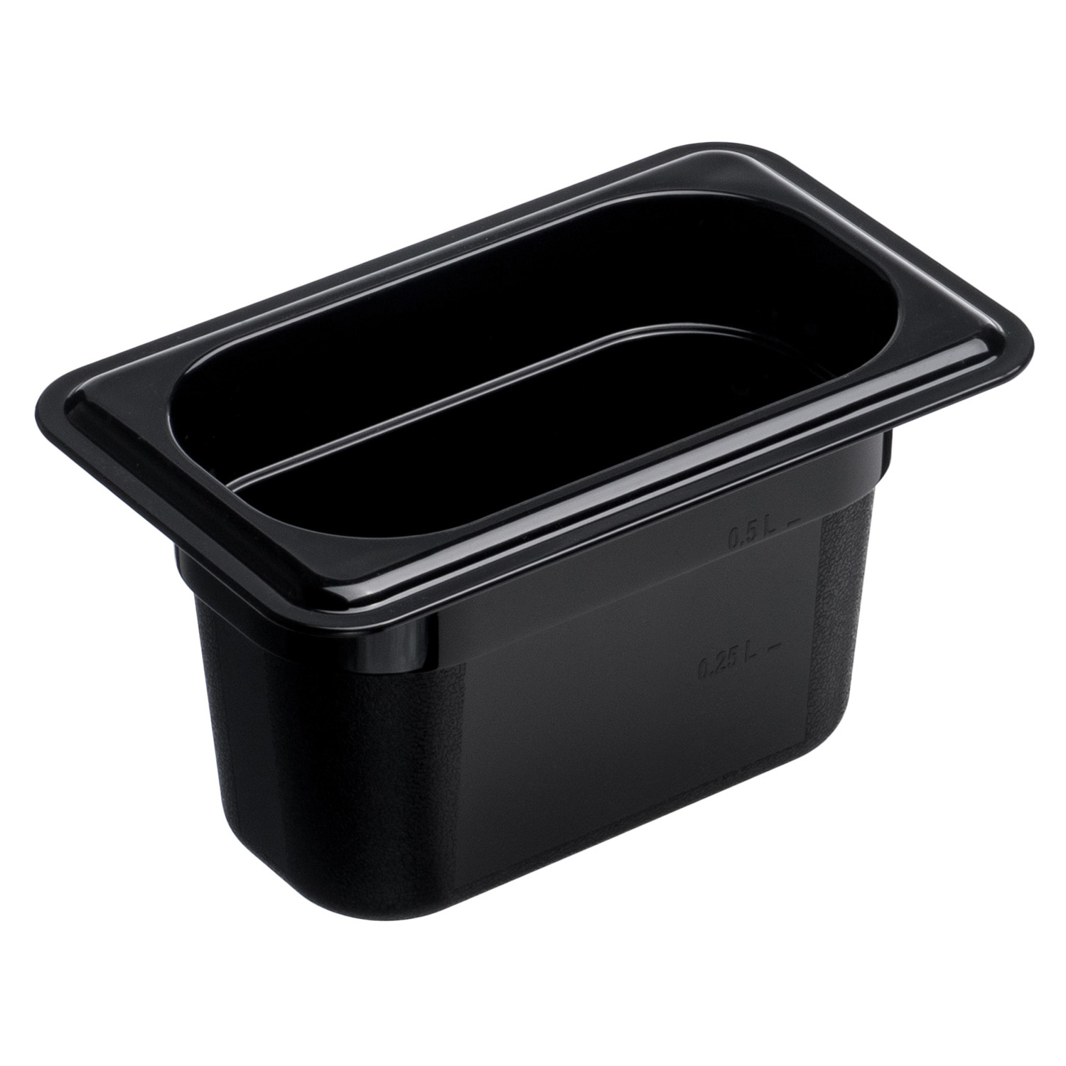 Гастроемкость 1/9 h=100 мм. 176*108 мм. 0,8 л. поликарб. черная GP /1/