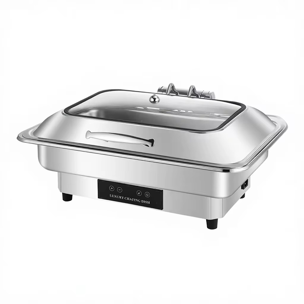 Чафиндиш (мармит) электрич. 9 л. со стекл. крышкой /1/