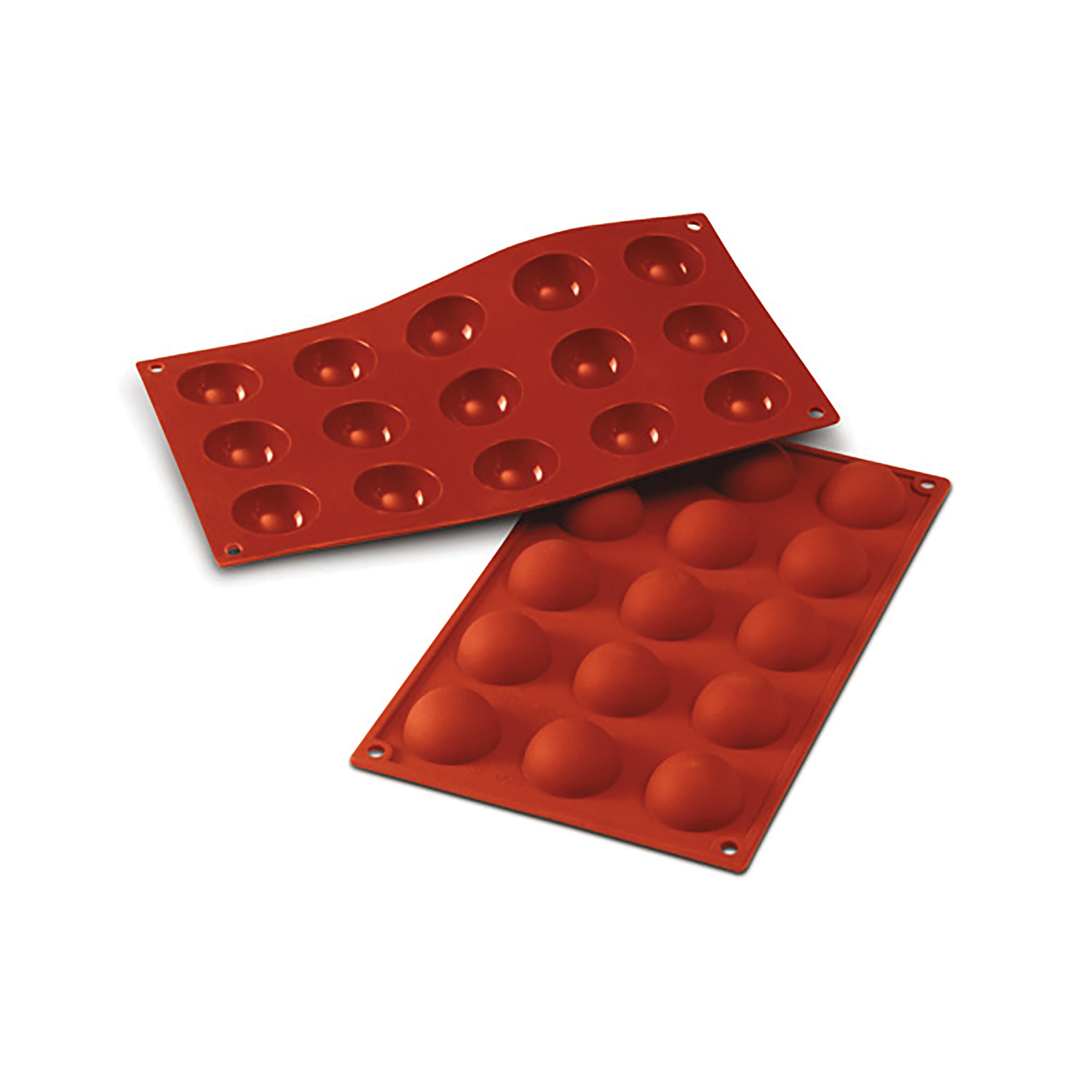 Форма для выпечки 15 ячеек 20 мл. d=40 мм. h=20 мм. Полусфера силикон Silikomart /1/10/