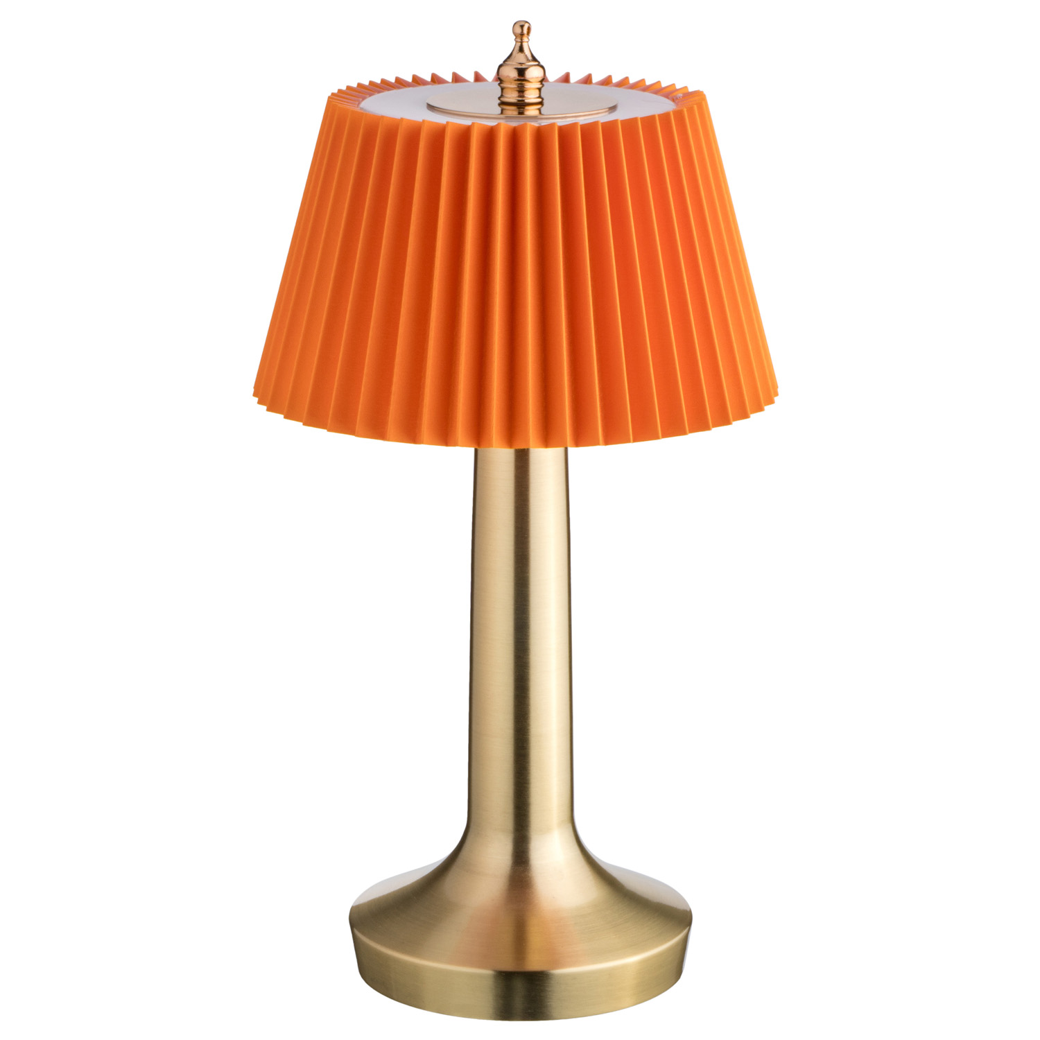 Лампа настольная d=13,5 см. h=26,5 см. 3 цвета, сенсорная регулировка яркости, нерж., оранжевая LED PINE MGline /1/20/