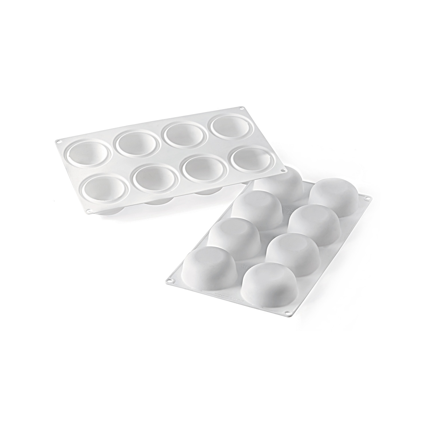 Форма для выпечки 8 ячеек 85 мл. d=65 мм. h=30 мм. Камень силикон Silikomart /1/10/