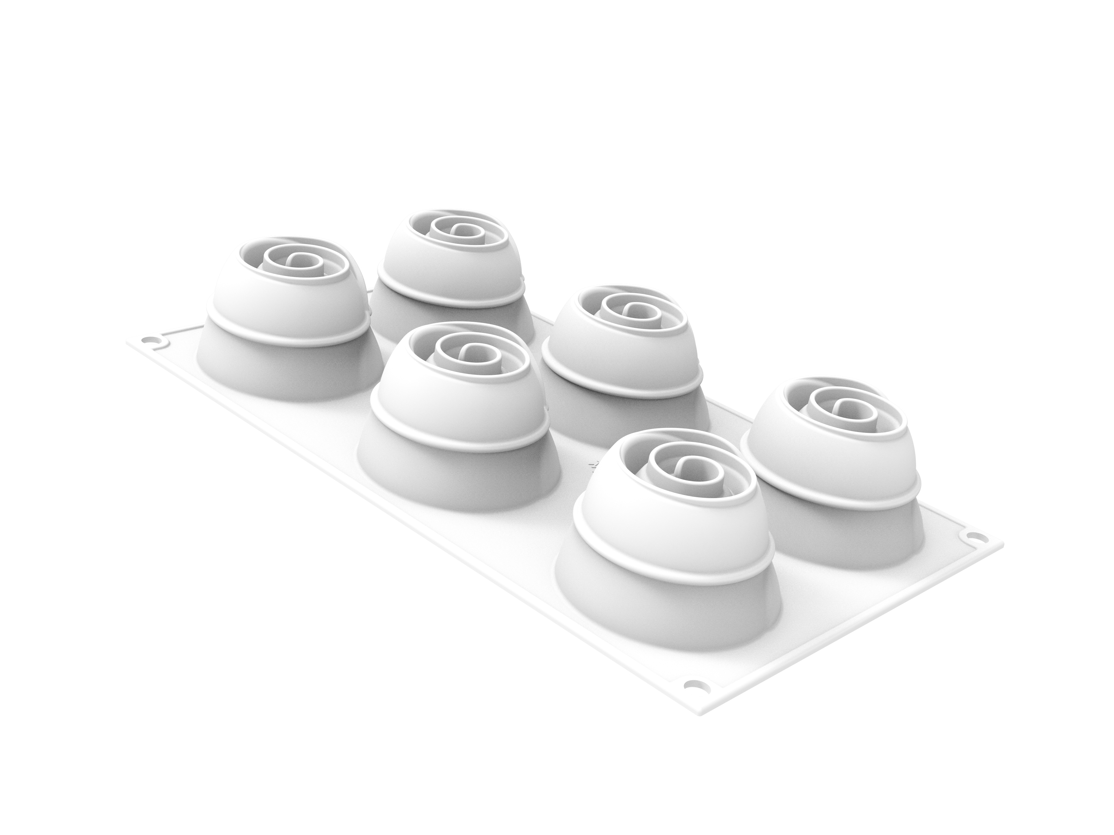 Форма для выпечки 6 ячеек 30 мл. d=60 мм. h=45 мм. Иней силикон Silikomart /1/10/