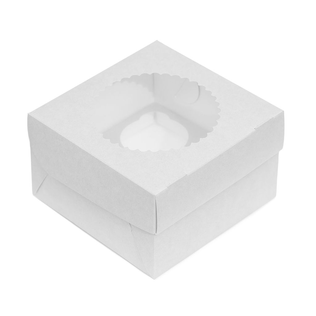 Короб картонный под 4 капкейка, 10*16*16 см, 100 шт/уп
