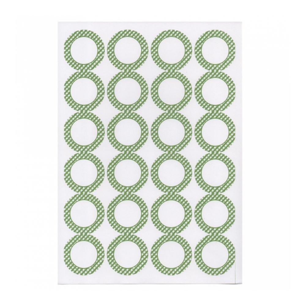 Этикетка бумажная самоклеящаяся белая, d 4,2 см, 24 наклеек на листе А4, 100 л/уп, Garcia de Pou