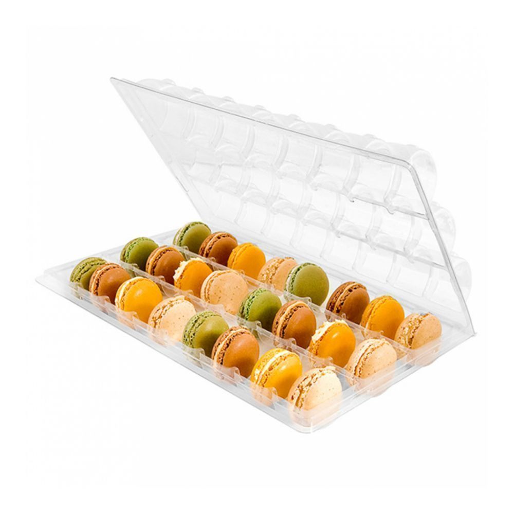Упаковка с отделениями для 24 макарон/печенья/конфет, 20*30*5 см, РЕТ , Garcia de Pou